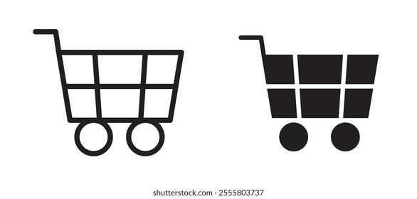 shopping cart liner icon vector set.