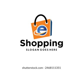 Shopping cart logo shopping bag gradient logo design