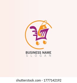 Shopping Cart Logo creative template, Shop Logo Vector Inspiration design