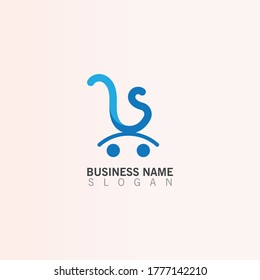 Shopping Cart Logo creative template, Shop Logo Vector Inspiration design