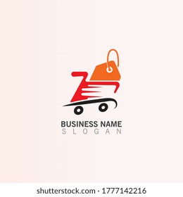 Shopping Cart Logo creative template, Shop Logo Vector Inspiration design