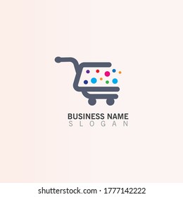 Shopping Cart Logo Creative Template, Shop Logo Vektorgrafik Design