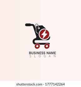 Plantilla creativa del logotipo del carro de compras, diseño inspirador del vector del logotipo de compras