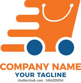 Shopping Cart Logo Design Vector e commerce logo design