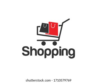 Design-Vektorillustration für Warenkorb-Logos