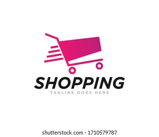 Shopping Cart Logo Design Vector