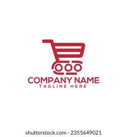 Shopping cart Logo design vector concept icon
