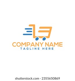 Shopping cart Logo design vector concept icon
