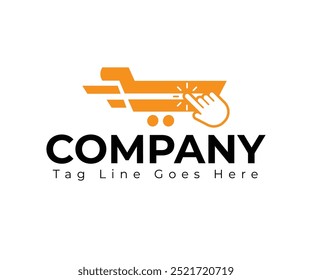 A shopping cart logo designed for a store or mall should evoke a sense of convenience and enjoyment in the shopping experience. Incorporating a stylized shopping cart alongside elements like a click i