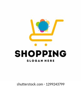 Shopping cart logo, shopping logo. Online shop logo - Vector
