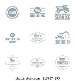 Shopping cart logo set. Simple set of 9 shopping cart vector logo for web isolated on white background