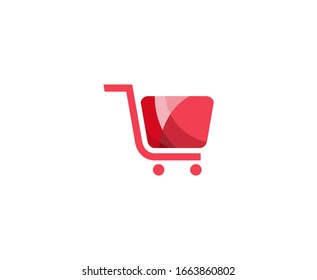 Icono vectorial del logotipo del carro de compra 