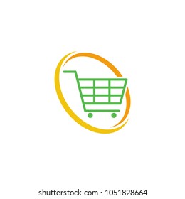 Shopping Cart Logo Vector. Retail Store Logo