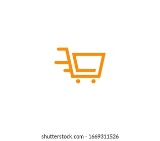 Icono del almacén vectorial del logotipo del carro de compra 