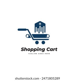 shopping cart logo vector template