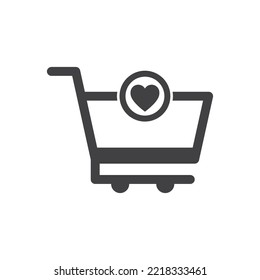 Shopping Cart With Love Icon