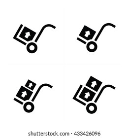 Shopping Cart and man courier design