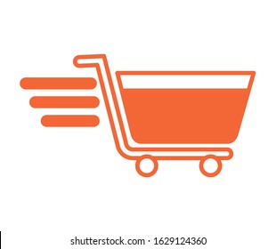 shopping cart market isolated icon vector illustration design