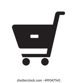 Shopping Cart With Minus Sign / Remove Vector Icon Illustration on the white background