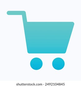 Carrito de compras Para Interfaz De App Móviles, Icono De Vector De Carrito, Icono De Vector De Degradado Aislado.