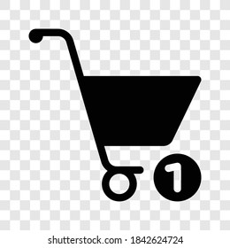shopping cart with money notification sign icon vector illustration