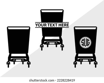 shopping cart Monogram Printable Vector Illustration