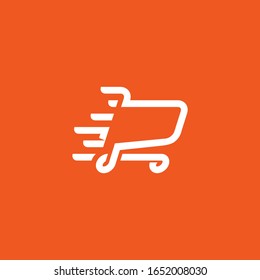 shopping cart in motion effect