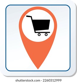 Shopping Cart Navigation Icon Vector Illustration Graphic