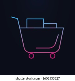 Shopping cart nolan icon. Simple thin line, outline vector of shopping icons for ui and ux, website or mobile application