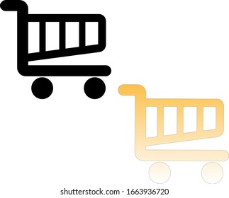 Shopping cart.Set on a white background.Vector.
