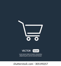 Shopping cart. One of a set of linear web icons