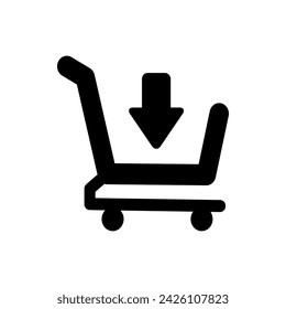 shopping cart online icon vector logo template in trendy flat style. Editable and changeable color.	
