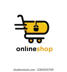 Carro de compras. Diseño del logotipo de la tienda en línea