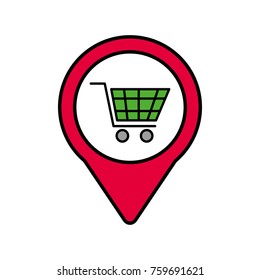 shopping cart online social media pointer web