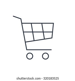 shopping cart outline icon 