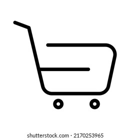Ilustración vectorial del icono del contorno del carro de compras