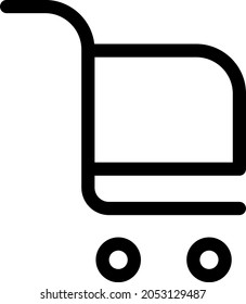 Shopping Cart Outline Vector Icon Design

