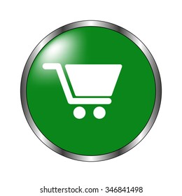 Shopping cart - paper vector icon
