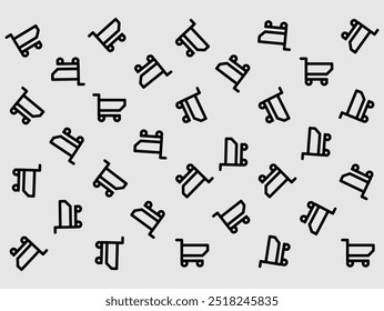 shopping cart pattern background element design