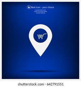 Shopping cart pins