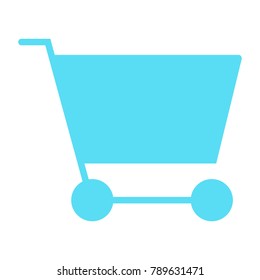 Shopping Cart Pixel Perfect Vector Silhouette Icon 48x48 Ready for 24x24 Grid for Web Graphics and Apps with Editable Stroke. Simple Minimal Pictogram