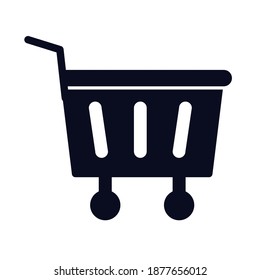 shopping cart plastic supermarket style line vector illustration design