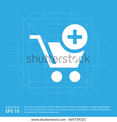 Shopping Cart and plus Sign