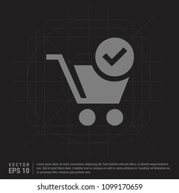 Shopping Cart and plus Sign - Black Creative Background