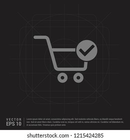 Shopping Cart and plus Sign - Black Creative Background - Free vector icon