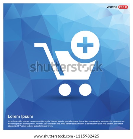 Shopping Cart and plus Sign - Free vector icon