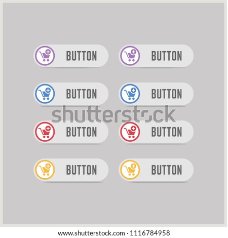 Shopping Cart and plus Sign - vector icon