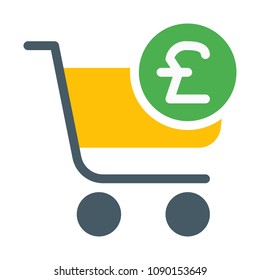 Shopping cart with pound symbol