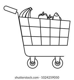 shopping cart with products