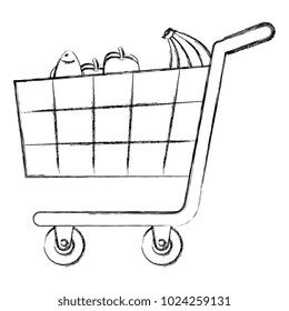 shopping cart with products